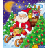 Press Igelitová taška 44 x 50 cm s uchem Santa Claus na saních