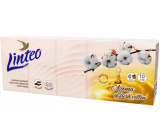 Linteo Premium hygienické kapesníky s vůní bavlny 4 vrstvé 10 x 10 kusů