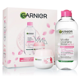 Garnier Skin Naturals micelární voda pro citlivou pleť 400 ml + Botanical Cream s růžovou vodou pleťový krém pro suchou a citlivou pleť 50 ml, kosmetická sada