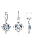 Charm Sterlingové stříbro 925 Disney Popelka, modrá hvězda, přívěsek na náramek