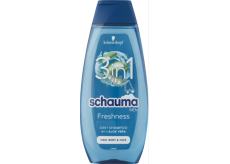 Schauma Men Freshness 3v1 šampon na vlasy, tvář i tělo pro muže 400 ml