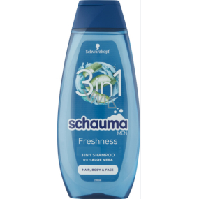 Schauma Men Freshness 3v1 šampon na vlasy, tvář i tělo pro muže 400 ml