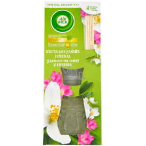 Air Wick Reed Diffuser Essential Oils Jasmine Bloom & Freesia - Jasmínové květy & Frézie vonné tyčinky osvěžovač vzduchu 25 ml