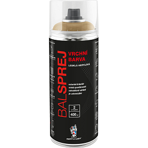 BALSPREJ vrchní univerzální akrylová barva ve spreji, RAL 1001 béžová, 400 ml