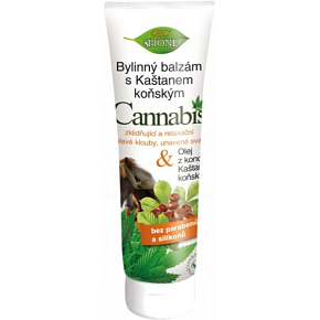 BIO BIONE Cannabis Bylinný balzám s Kaštanem koňským 300 ml