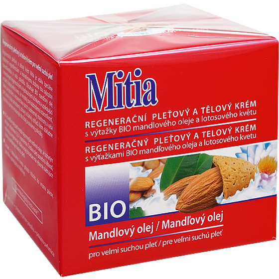 Mitia Bio Mandlový olej regenerační pleťový krém pro velmi suchou pleť 250 ml