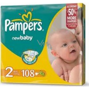 Pampers New Baby 2 Mini 3-6 kg plenkové kalhotky 108 kusů