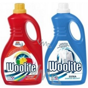 Woolite Extra Color na barevné prádlo 2 l + Extra White 2 l tekutý prací prostředek, duopack
