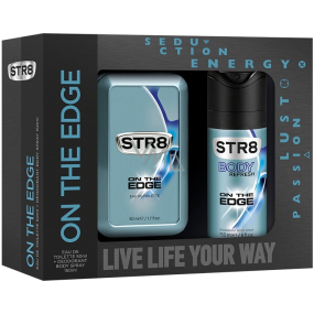 Str8 On The Edge toaletní voda pro muže 50 ml + deodorant sprej 150 ml, dárková sada