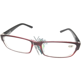 Berkeley Čtecí dioptrické brýle +3,0 plast červené obruby, černé 1 kus MC2062