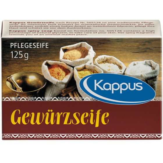 Kappus Spicy - Koření toaletní mýdlo s vysokým podílem čistých rostlinných olejů 125 g