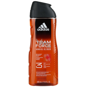 Adidas Team Force 3v1 sprchový gel na tělo, vlasy a obličej pro muže 400 ml