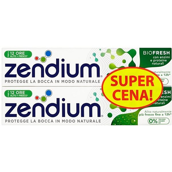 Zendium BioFresh zubní pasta s fluorem přináší až 12 hodin svěžejšího dechu, bojuje proti zápachu z úst 2 x 75 ml, doupack