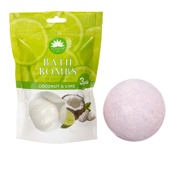 Elysium Spa Kokos a limetka šumivá koule-bomba do koupele 3 x 50 g