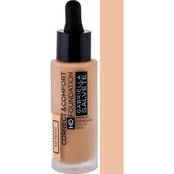 Gabriella Salvete Correct & Comfort HD Foundation make-up 103 Beige 29 ml