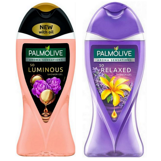 Palmolive Aroma Sensations So Luminous sprchový gel 250 ml + Aroma Sensations So Relaxed sprchový gel 250 ml, 18 kusů karton