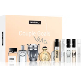 Calvin Klein CK One edt 1,2 ml + Novellista Saffron Whisper edp 1,2 ml + Prada Infusion d Homme edt 1,2 ml + Paco Rabanne Olympea Solar 1,5 ml + Paco Rabanne Invictus Platinum edp 1,5 ml, Discovery box Couple Goals