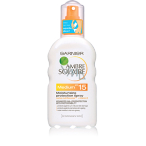 Garnier Ambre Solaire SPF15 sprej na opalování Medium 200 ml