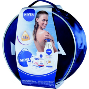 Nivea Care balzám po holení 400 ml + balzám na ruce 50 ml + balzám na rty 4,8 g, pro ženy kosmetická sada