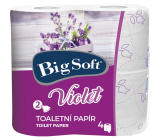 Big Soft Violet parfémovaný toaletní papír bílý 2 vrstvý 190 útržků 4 role