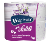 Big Soft Violet parfémovaný toaletní papír bílý 2 vrstvý 190 útržků 4 role