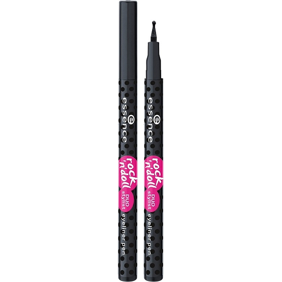 Essence Rock n Doll Duo Stylist Eyeliner Pen pero na oční linky Black 1 ml