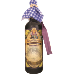 Bohemia Gifts Babiččino víno k maceraci červené dárkové víno - černý bez květ 750 ml