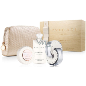 Bvlgari Omnia Crystalline toaletní voda pro ženy 65 ml + tělové mléko 75 ml + vonné mýdlo 75 g + toaletní taštička, dárková sada