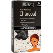 Beauty Formulas Charcoal Aktivní uhlí pásky na nos 6 kusů