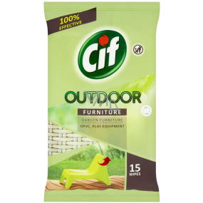 Cif Outdoor Wipes čisticí vlhčené ubrousky 15 kusů