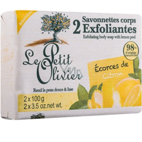 Le Petit Olivier Citron peelingové toaletní mýdlo 2 x 100 g