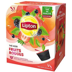 Lipton Black Tea Forest Fruits - Lesní ovoce aromatizovaný černý čaj kapsle Dolce Gusto 12 kusů 33,6 g