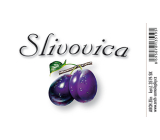 Arch Samolepka Slivovica velká etiketa 8,5 x 5,5 cm SK 1 kus