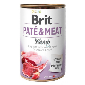 Brit Paté & Meat Jehně a kuře čisté masové paté kompletní krmivo pro psy 400 g