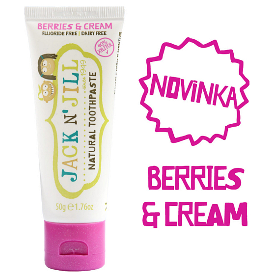 Jack N Jill BIO Berries & Cream přírodní měsíčková zubní pasta 50 g