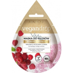 Marion Vegan Drop Malina & růžový jíl kondicionační maska pro všechny typy vlasů 20 ml