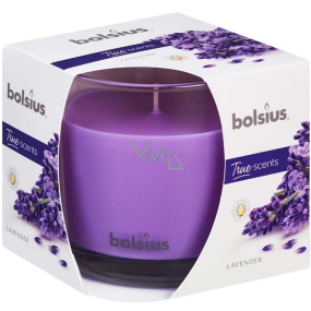 Bolsius True Scents Lavender - Levandule vonná svíčka ve skle 95 x 95 mm, doba hoření 43 hodin