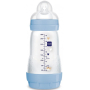 Mam Anti-Colic antikoliková láhev na krmení, silikonová jemná savička se středním průtokem 2+ měsíců Modrá 260 ml