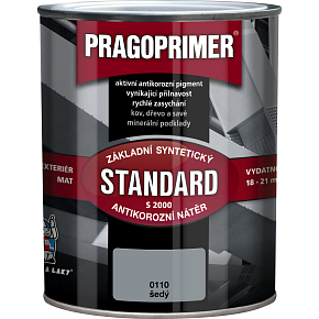 Pragoprimer Standard S2000 základní barva na kov, 0110 šedá, 600 ml Pragoprimer Standard S2000 základní barva na kov, 0110 šedá, 600 ml