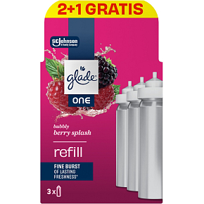 Glade ONE náhradní náplně do osvěžovače vzduchu Bubbly Berry Splash 3×10 ml, 30 ml