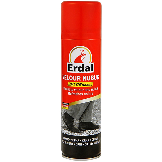 Erdal Broušená kůže a semiš Černý sprej 200 ml
