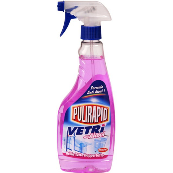 Pulirapid Vetri čistič na sklo, křišťál a další omyvatelné povrchy rozprašovač 500 ml