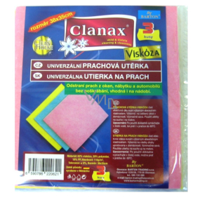 Clanax Univerzální utěrka viskóza netkaná 34 x 38 cm, 3 kusy