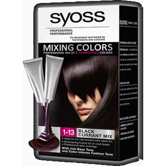Syoss Mixing Colors dlouhotrvající barva na vlasy 1-13 Mix Černého Rybízu