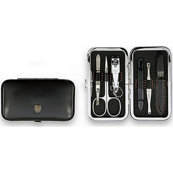 Kellermann 3 Swords Luxusní manikúra 6 dílná Articial Leather z vysoce kvalitní umělé kůže Black 7845 P N