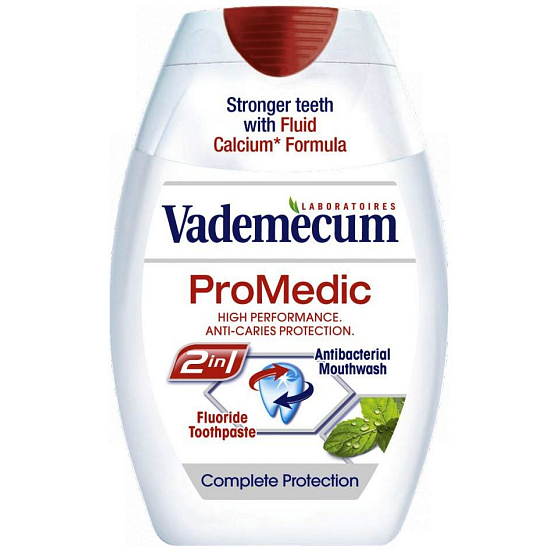 Vademecum Pro Medic 2v1 zubní pasta a ústní voda v jednom 75 ml