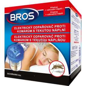 Bros Elektrický odpařovač + tekutá náplň proti mouchám a komárům 40 ml