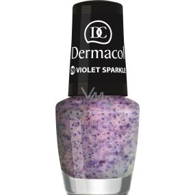 Dermacol Nail Polish with Effect lak na nehty s efektem 09 Violet Sparkle 5 ml