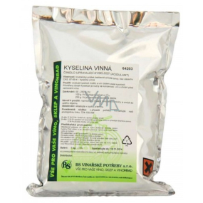 Kyselina vinná potravinová činidlo upravující kyselost acidulant 1 kg