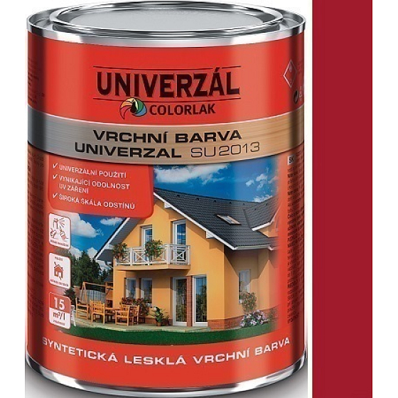 Colorlak Univerzal SU2013 syntetická lesklá vrchní barva Červená višňová tmavá 0,6 l